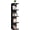 Black-5tiers, variant on 5-Tier Floating Shelf with LED Lights, Narrow Vertical Storage Unit for Small Spaces, Freestanding Bookshelf for Bedroom, Wall Mount Display Rack for CDs Perfumes,White
