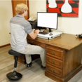 thumbnail image 2 of Small Silver Adjustable Standing Desk Converter, 2 of 7