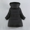 thumbnail image 6 of Otqutp Kids Girls Hooded Padded Puffer Coat Winter Warm Mid-Length Jacket Solid Fleece Parka Outwear with Faux Hood, 6 of 9