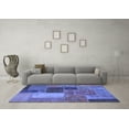 thumbnail image 3 of Ahgly Company Indoor Square Patchwork Blue Transitional Area Rugs, 8' Square, 3 of 4