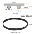 thumbnail image 2 of 4pack 134XL 037 Timing Belt 67 Teeth Rubber Geared Cogged Belt, 0.20" Pitch, 2 of 6