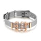 thumbnail image 1 of Pulsera de acero inoxidable simple de moda Brazalete de mujer Colgante en forma de corazón Decoración (F), 1 of 5