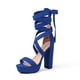 thumbnail image 1 of Sandalia DREAM PAIRS SDHS2205W Azul Real Plataforma Alta 13 cm, 1 of 8