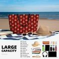 thumbnail image 5 of Balery Christmas Red Balls Beach Travel Bag - Water-Resistant, Large Capacity Lightweight Tote with 7 Pockets for Women and Men - Perfect for Beach, Pool, Gym, and Travel, 5 of 7