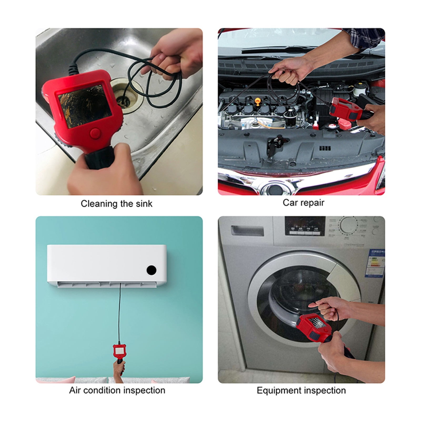 Hand-Held LCD Endoscope Camera Digital Inspection Camera 2.4 Inch Video Borescope 720P HD With 6 LED 5.5mm Probe ,Various Applicable