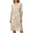thumbnail image 2 of Lady's Relaxed Print Round Neck Dress, 2 of 3