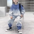 thumbnail image 4 of Boys 2 Piece Gradient Sweatshirt Set Girls Y2k Ombre Tracksuit Pullover Sweatshirt and Jogger Sweatpants Oversized Sweat Sets, 4 of 4