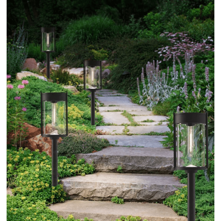GTX Solar LED Pathway Lights, 4-Pack, 25 Lumens, 8-Hour Runtime