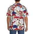 thumbnail image 3 of Pofeuu Colorful Mushrooms (2) Print Mens Casual Short Sleeve Shirts Beach Summer Spread Collar Pocket Tops Men's Casual Short-sleeved Shirt-Small, 3 of 5