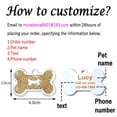thumbnail image 6 of Monebena Personalized  Pet ID Tags Personalized Dog and Cat Tags, Custom Engraved, Easy to Read, Cute Glitter Paw Tag Dog Bone Shape M001, 6 of 7