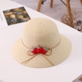 thumbnail image 3 of LEKODE Straw Cowboy Hat Bucket Hat Bucket Hats for Men Wide Brim Sun Hat Fishing Hat Straw Hat Sun Straw Hats for Men Beige One Size, 3 of 3
