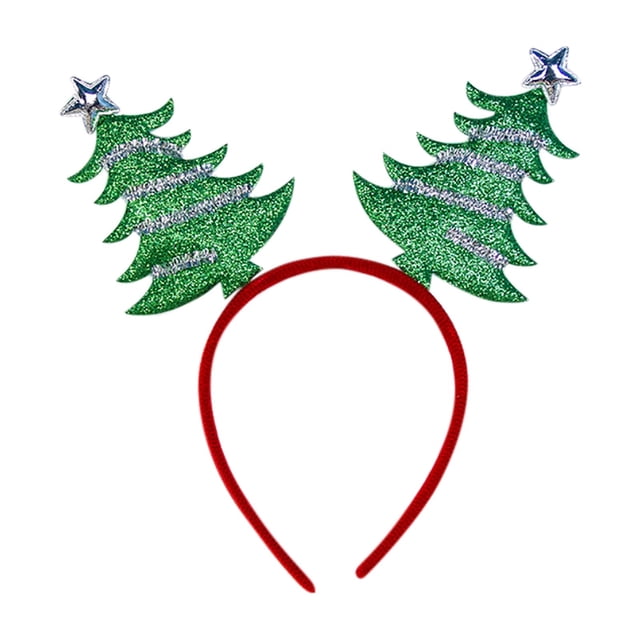 Linda banda para el cabello de Navidad de dibujos animados, banda para el cabello, tela, astas de árbol de Navidad, diadema de copo de nieve, accesorios para el cabello Fridja nalpqowj2430
