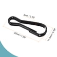 thumbnail image 2 of Ganchos de resorte Uxcell, ganchos de clip, 32x11.5x3mm, hierro electrochapado negro, paquete de 100, 2 of 5