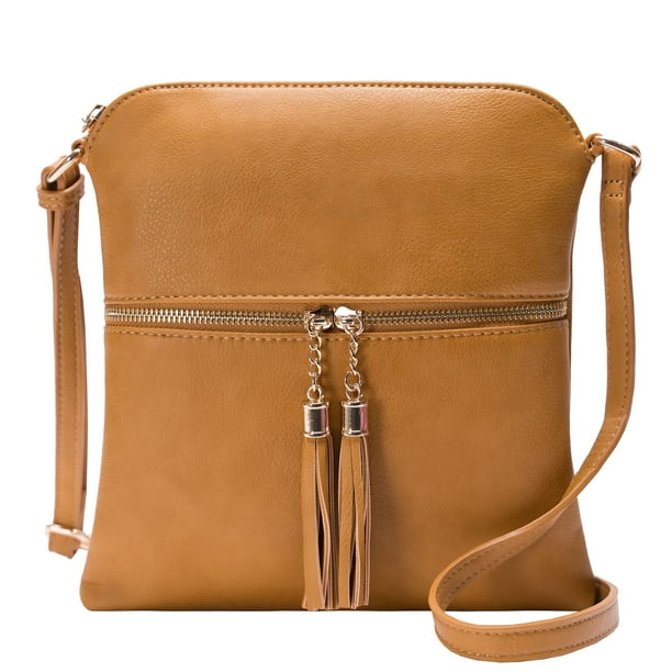 Solene Bolso Bandolera Mediano Ligero para Mujer con Borla, Bolsos Bandolera de Tamaño Perfecto para Uso Diario, Viajes