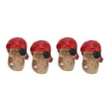 thumbnail image 2 of unids/set tapa de válvula de neumático forma de calavera con anillo de goma para coches bicicletas SUV camiones motocicletas rojo, 2 of 5