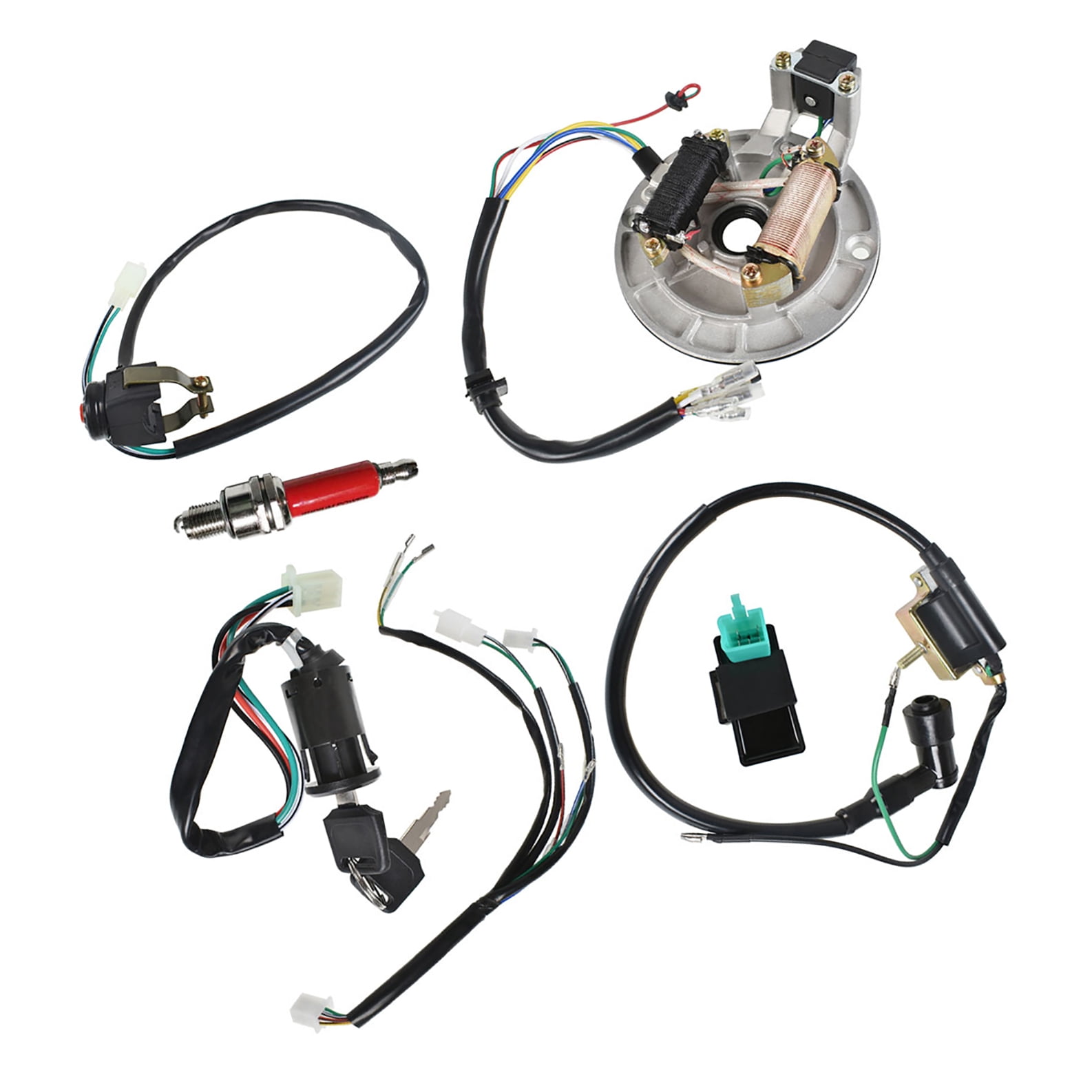 CDI Ignition Coil Wire Harness Spark Plug Kit Fit for Honda XR CRF 50 70 SDG SSR 110 CT70 ST70 Z50 Z50R 50-140cc Dirt Pit Bike ATV
