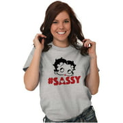 Betty Boop Hashtag Sassy Womens Graphic T Shirt Tees Brisco Brands