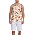 thumbnail image 6 of Rocae Retro Autum Mushrooms for Men's Basketball Jersey Lightweight and Breathable Athletic Tank Top,Quick-Drying Sports Jersey 3X-Large, 6 of 9
