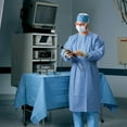 thumbnail image 3 of Halyard Disposable SMS Protective Procedure Gown Blue Large 60 per Case, 3 of 4