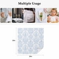 thumbnail image 4 of Blue Boho Floral Cloth Napkins, Farmhouse Middle Century Flowers Washable and Reusable Dinner Napkins Set of 6, Table Napkin for Kitchen Party Birthday Wedding Hotel Housewarming 20"x20", 4 of 8