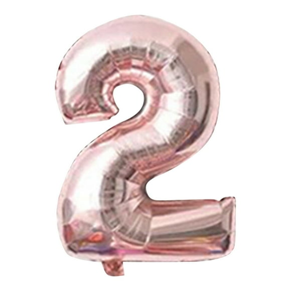 Langgg 32-inch Number Balloon Decorative Aluminum Foil Balloon Birthday Wedding Party Holiday Gift Decoration Type 2