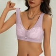 thumbnail image 2 of Fsqjgq Sexy Lace Sports Bras for Women Small Gathered To Show Large Wireless Bras Underwear Full Coverage Not Sagging Everyday Bra Soft Bralettes 40, 2 of 4