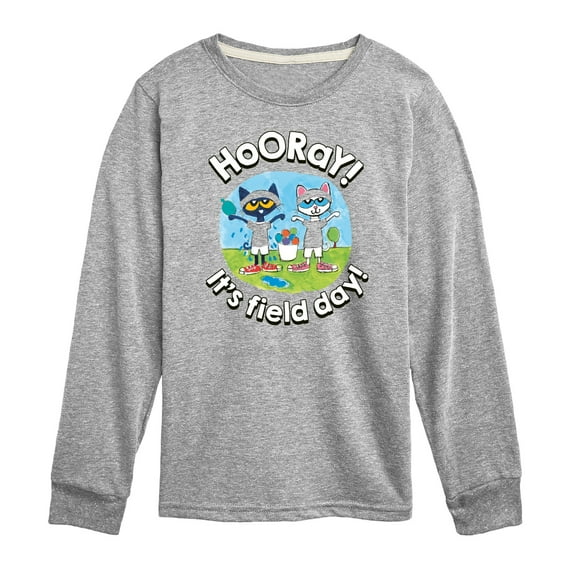 Pete the Cat - Field Day - Hooray It's Field Day - Water Balloon Challenge - Toddler And Youth Long Sleeve Graphic T-Shirt