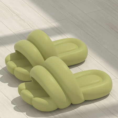 

Vedolay Women Slippers Slides for Women Thick Quick Drying Soft Pillow Slippers Slides EVA Non-Slip Shower Shoes Green 7.5
