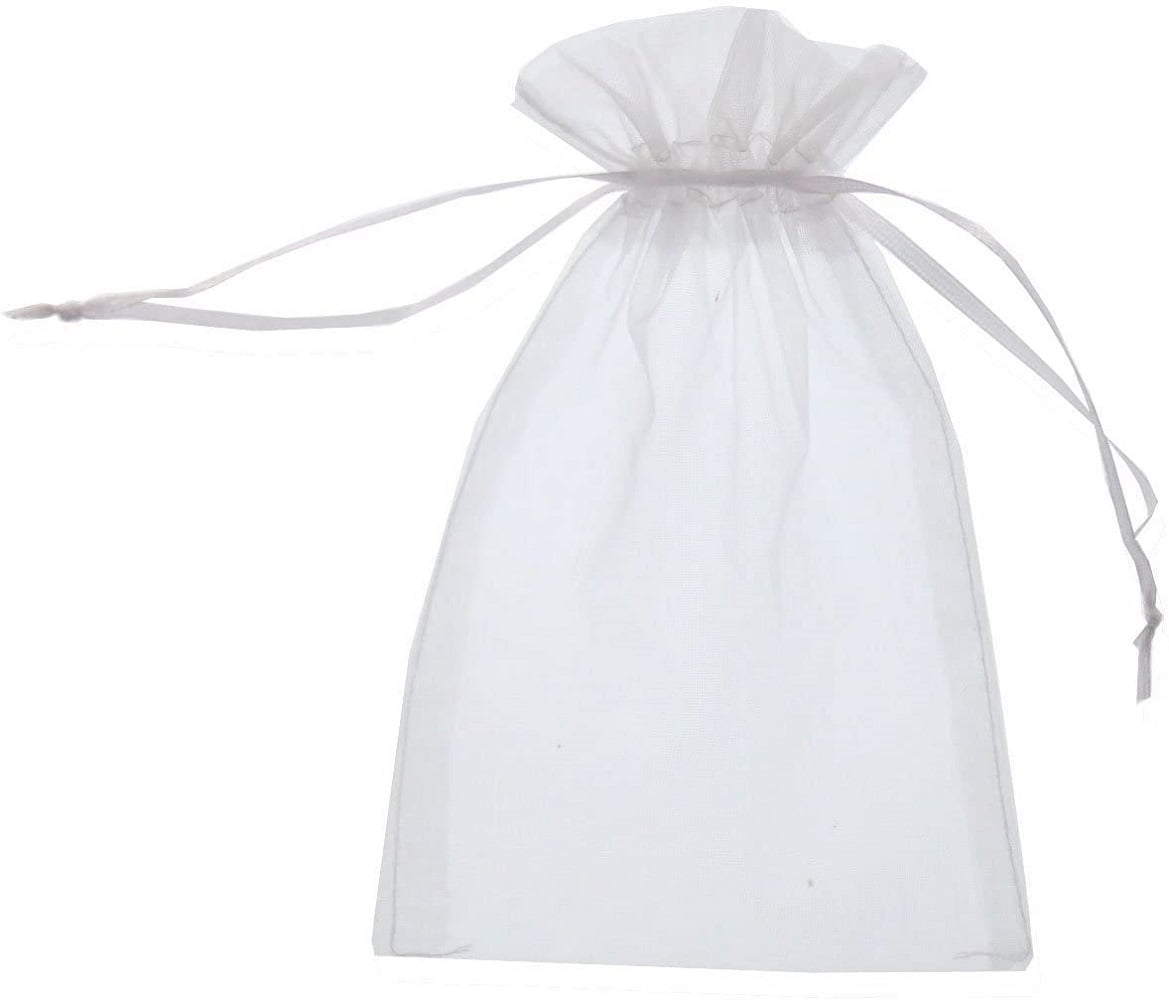 Details about   50/100x White Sheer Organza Wedding Party Favor Gift Candy Bags Pouches 4"X5" US 