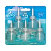 Glade PlugIns Scented Oil, Sky & Sea Salt, Scented Oil Diffuser, 5 Refills 3.35 oz