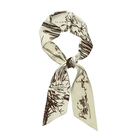 Junzan Wild West Desert With Cowboys Print Scarves for Women,Wrap Scarf Head Shawl Long Scarf Accessory Scarf Fall Gift