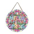 thumbnail image 1 of Decoración Hello Spring Decoración Para Colgar En Puertas De Madera Hello Spring Ambiente Festivo Primaveral Decoración Para El Hogar Decoración Para Colgar En Puertas, 1 of 6