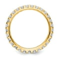 thumbnail image 2 of 14K Yellow Gold Ring Band Eternity Diamond Round Polished U Shared Prong 1ct , Size 8, 2 of 4