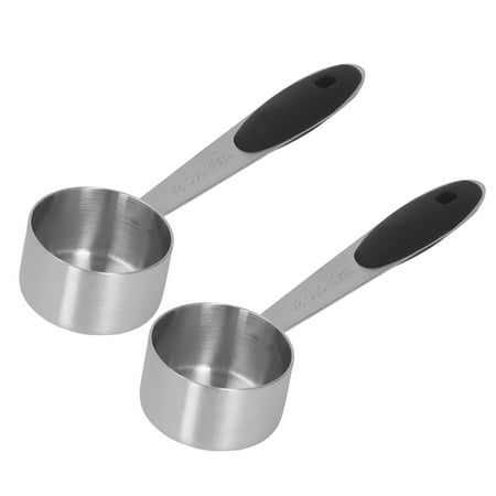 

2pc STAINLESS STEEL COFFEE MEASURING SCOOP 1/8 CUP 30ml Kitchen Baking Cooking Measuring Scoop Spice Herbs Salt Sugar Flour Cocoa Protein Powder Keto Cream Scoop