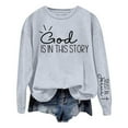 thumbnail image 4 of Sweatshirt for Women Sweat Shirts Women Long Sleeve Womens Pullover Sweatshirt Grey Comfort Colors Crewneck Sweatshirt Women Fall Clothes Women'S Clothing, 4 of 5