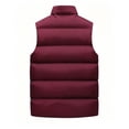 thumbnail image 5 of TKKCS Mens Stand Collar Puffer Vest Jacket- Sleeveless Quilted Full Zip Winter Warm Padded Waistcoat with Zipper Pockets Red Size 2XL, 5 of 5