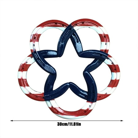 

Independence Day Patriot Wreath Decorative Pendant Wreath Flat Style