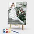 thumbnail image 3 of Cuadros Decorativos Pintura al óleo digital La novia en las escaleras Sin marco Imagen por número Arte para el hogar Ehuebsd Nuevos Originales, 3 of 9