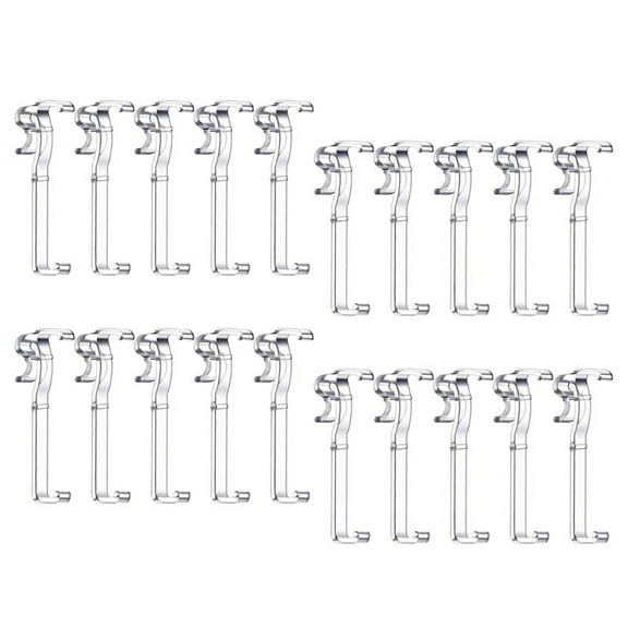 Shinycome 20Pcs 3.25 Inch Hidden Valance Clips Window Blind Clear Plastic Retainer Clamp for Horizontal Blind Curtain Drape Holder