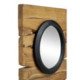 thumbnail image 4 of DecMode 18"W, 18"H Brown Handmade Wall Mirror, Set of 4, 4 of 10