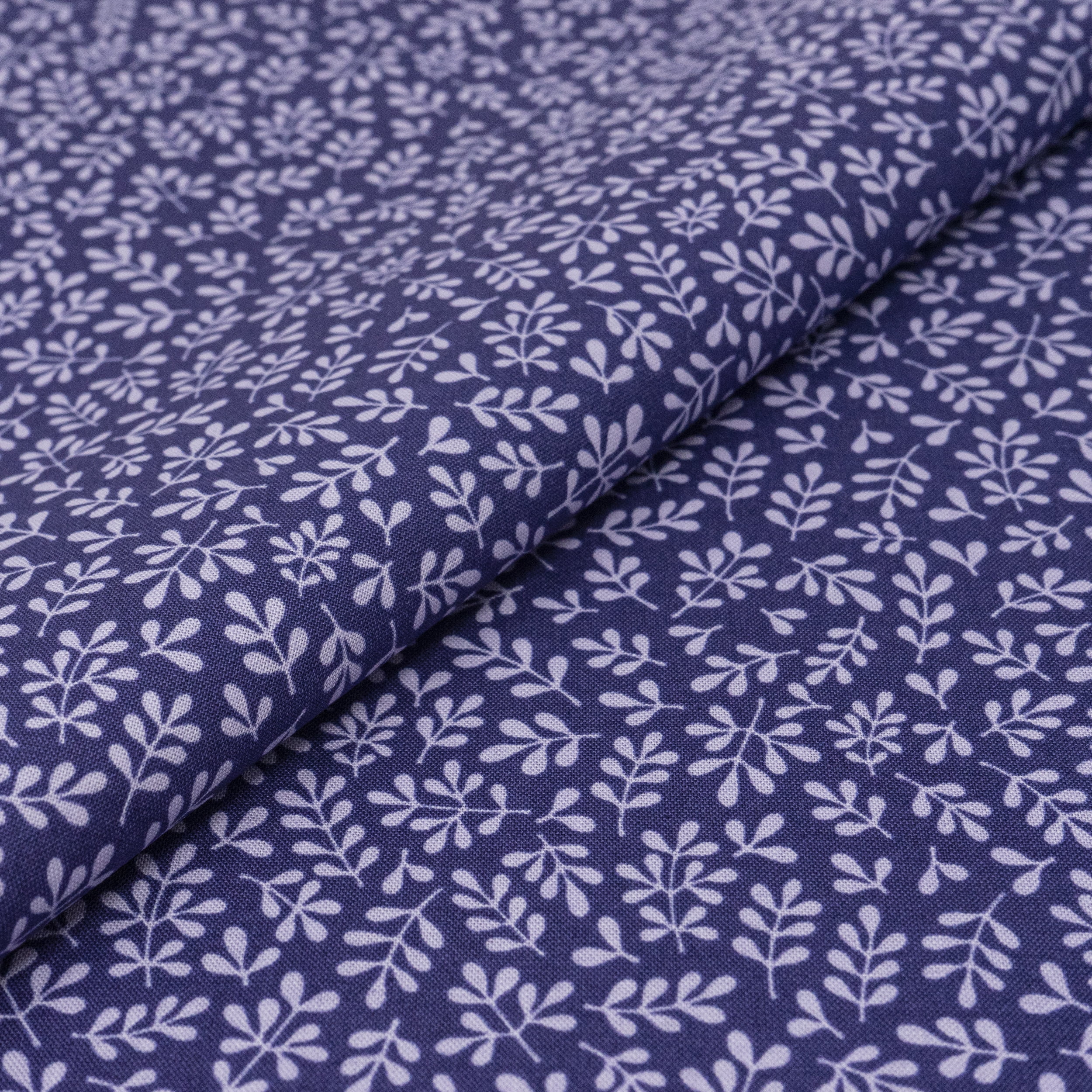 Singer Print Fabric, 100% Premium Cotton, Sewing Quilting, 44 inch, Purple Leaves 3 Yard Cut
