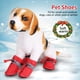 thumbnail image 3 of 4 unids/set antideslizante zapatos para perros botas calcetines para perros suave algodón acolchado rojo #3, 3 of 8