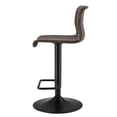 thumbnail image 4 of NPD Furniture Jayden 31.5" PU Leather Bar Stool in Coffee/Brown (Set of 2), 4 of 6