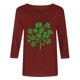 thumbnail image 4 of TaTaai Women St. Patrick's Day Printed 3/4 Sleeve Round Neck Tops Casual Loose Fashion Blouses Soft Stretchy Breathable Daily Holiday Party Wear Gift, 4 of 4