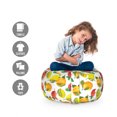 thumbnail image 2 of Fruit Storage Toy Bag Chair, Vitamin C Pattern of Seasonal Orange Pomegranate Lemon, Stuffed Animal Organizer Washable Bag, Small Size, Multicolor, by Ambesonne, 2 of 3
