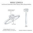 thumbnail image 6 of Rosec Jewels Lab Grown Diamond Heart Ring for Women - 7 mm Solitaire Promise Diamond Ring 1 Ct - Ef-Vs Quality, 14K White Gold, US 12.50, 6 of 7