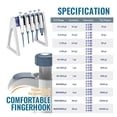 thumbnail image 5 of 0.1:10000 ul Single:Channel Pipette(Digital Micropipette), Precision Adjustable Pipettor ,Precision & Accuracy, 5 of 6