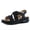 BLack, variant on GYMEPIC Women's Walking Sandals Platform Shoes Air Cushion Elastic Band Outdoor Hiking