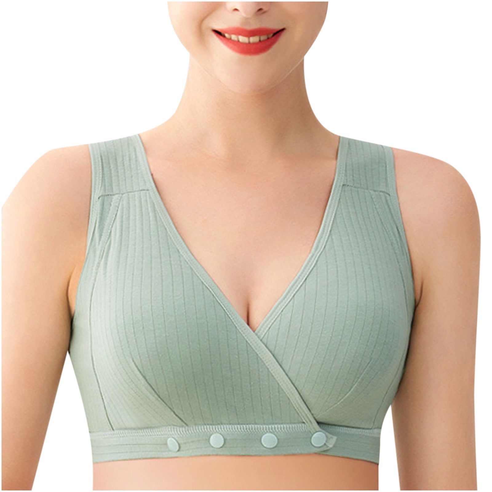 SCSAlgin Front Snap Bra for Women Nursing Bras Breastfeeding Bralette Push Up Bralettes Maternity Brassiere Ultra