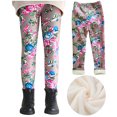 thumbnail image 2 of Hpgjzj Girls' Basic Comfort Stretch Soft Stylish Print Leggings Fall Winter Girls Elastic Pants, 2 of 6